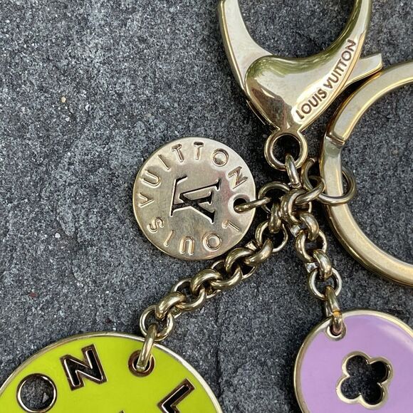 LOUIS VUITTON Key ring holder Key chain Bag charm AUTH Portocre Looping - Picture 5 of 9